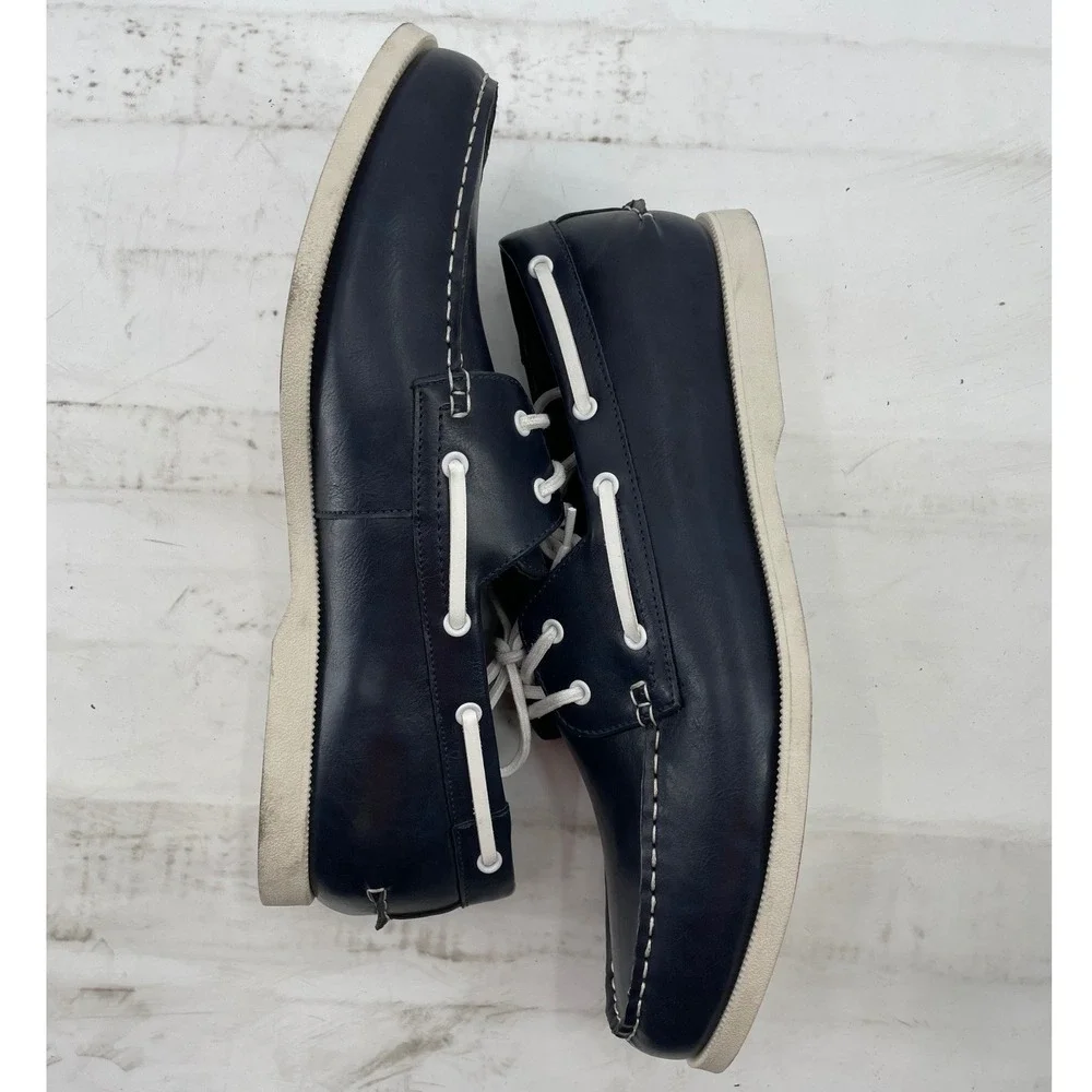 Club Room Boat Shoes Elliot 12M Navy Good